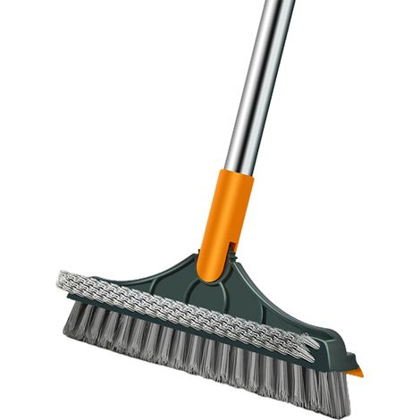 Balai de sol 3 en 1 avec manche long, brosse de nettoyage rotative 120° pour salle de bain et cuisine, usage domestique (1/5)