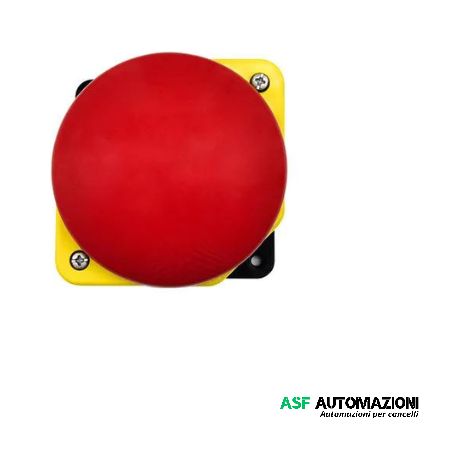 PULSANTE DI EMERGENZA DIAMETRO 90mm ROSSO CONTATTO NC DA PARETE