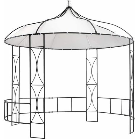 Belvédère 300 x 290 cm Blanc Rond (1/5)
