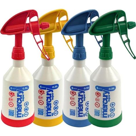 Lot de 4 Pulvérisateurs à main - MERCURY PRO - Pulvérisateurs de 500 ML