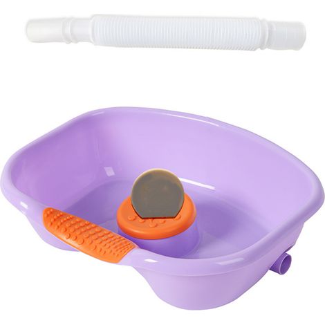Bassine Lavage Cheveux Horizontal Drainable Portable Plateau Shampooing Lit Patient Alitée Femme Enceinte Violet (1/3)