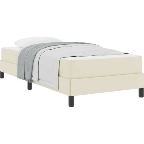 Maison Exclusive - Cadre de lit avec matelas Crème 80 x 200 cm tissu