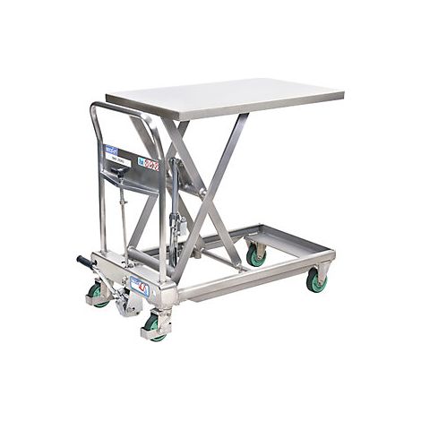 kaiserkraft Piano di sollevamento a pantografo in acciaio inox (1/2)