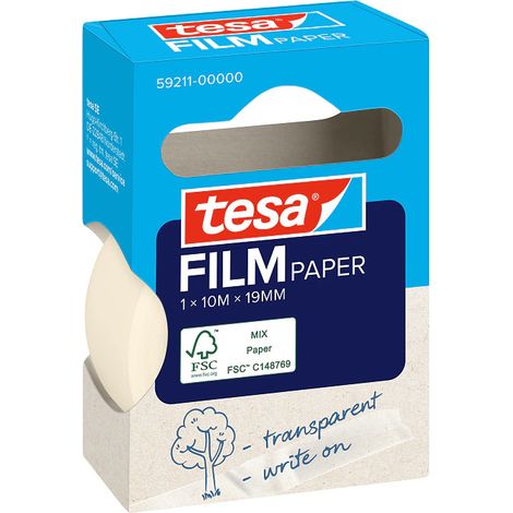 TESA tesafilm PAPER 10 m Carta Trasparente 1 pz (1/4)