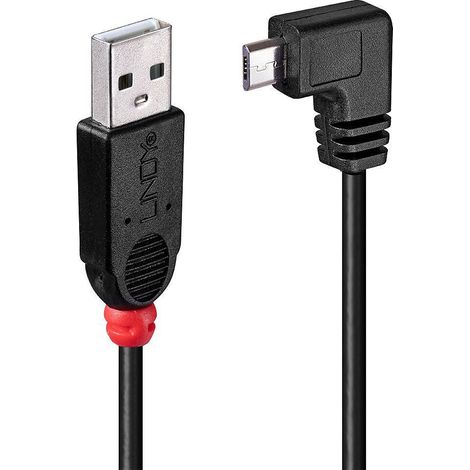 LINDY USB-Kabel USB 2.0 USB-A Stecker, USB-Micro-B Stecker 2.00 m Schwarz 31977