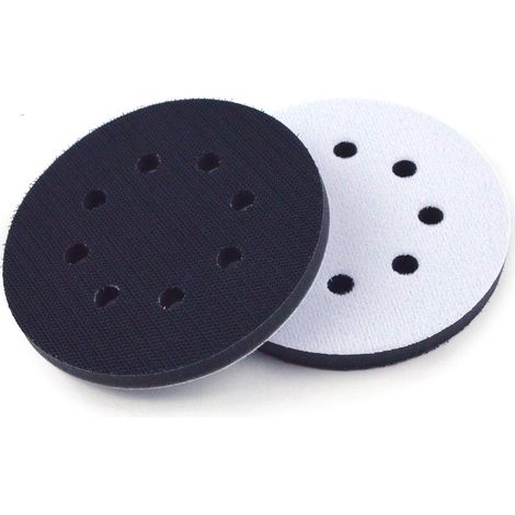 Lot de 2 tampons tampons à 8 trous, tampons tampons doux en velours auto-adhésifs, adaptés aux disques de polissage incurvés (1/5)