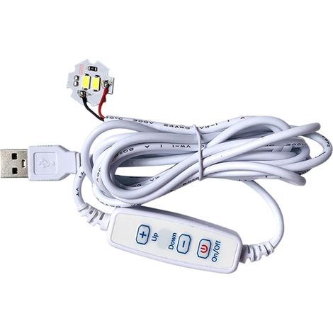 Lampe LED anneau rond avec interrupteur à fil et variateur d'intensité, pour usage intérieur et extérieur, idéale pour le travail et l'apprentissage (1/5)