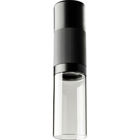 LedsC4 Iris - Plafón de Techo LED 14W y 1486lm con Luz Cálida 3000K. Diámetro 5.5cm. Estructura de Aluminio. Uso Interior IP43. Color Negro