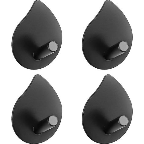 Set mit 6 selbstklebenden Haken, Edelstahlhaken, rostfrei, wasserdicht, kein Bohren erforderlich, für Schlafzimmer, Badezimmer, Küche (1/4)