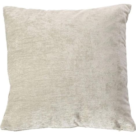 Coussin Déco en Velours "Velvet" 40x40cm Écru (1/2)