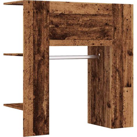 Maison Exclusive - Scaffale Ingresso Legno Antico 97,5x37x99 cm Legno Multistrato