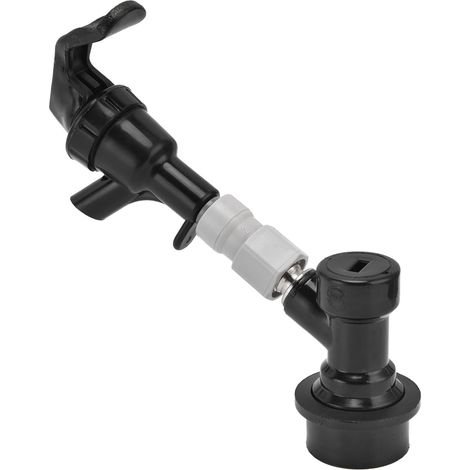 Distributeur de bière portable en plastique noir, robinet à bière pour pique-nique, barbecue et autres activités de plein air. (1/5)