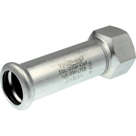 VSH XPress Acciaio inossidabile Manicotto scorrevole femmina/femmina 22xRp1/2" Tipo R2741, 6198511