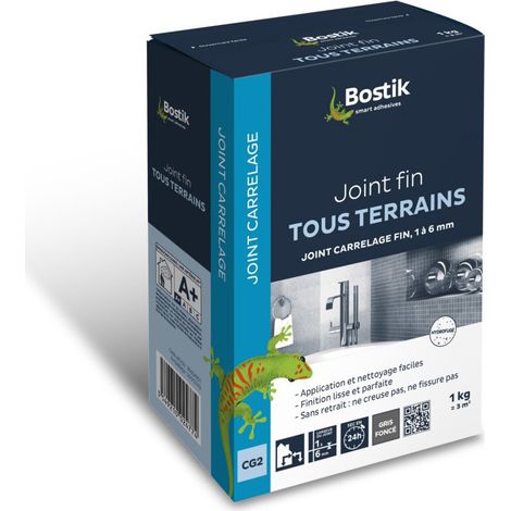 Bostik – Mortier de jointoiement fin blanc 5kg – Adhérence forte pour carrelage intérieur/extérieur – Résistance à l'eau et à l'humidité (1/7)