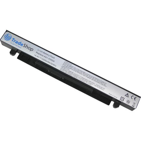 Trade-Shop Li-Ion Akku, 14,4V/14,8V / 2200mAh ersetzt Asus A41-X550 A41-X550A für A552 D451 D452 D551 D552 E550 F452 F552 K550 K552 P550 P552 R411 R512 R513 X452 X552 Y482