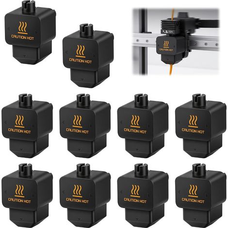 10 Pièces Chaussettes en Silicone pour Hotend H2D Bambulab Couvercle en Silicone pour Bambu Lab H2S, Chaussettes Noires pour Bambu Lab H2S/H2D Extrudeuse, Accessoires Imprimante 3D (1/5)