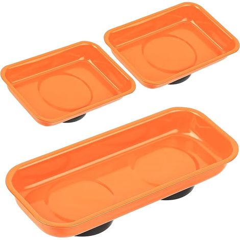 Magnetic Trays for Nuts and Bolts, Stainless Steel Magnetic Tray for Mechanical Tools Automotive Drills, Nails, Screws Metal Tools (9.5 x 6.5 x 2.5 cm, 15 x 6.5 x 2.8 cm) (1/5)