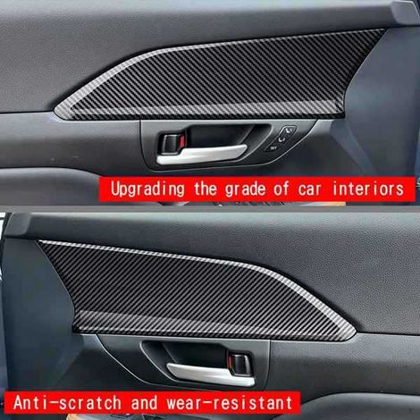 1 pair of carbon fiber trim strips for the interior panels of 2024 Toyota Grand Highlander (1/4)