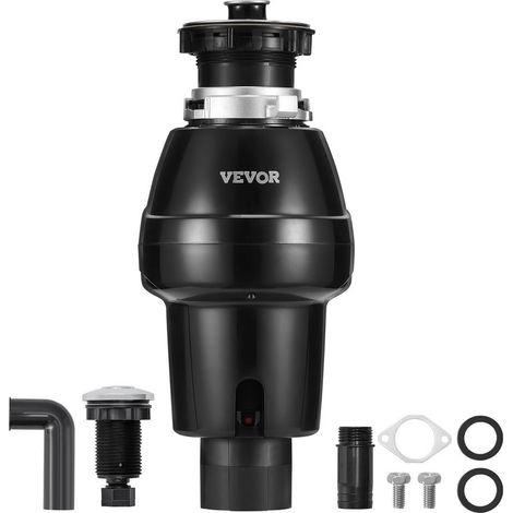Broyeur de Déchets d'Évier VEVOR 3/4 CV 3930 tr/min Broyage Continu Montage EZ Acier Inoxydable ABS Silencieux (1/5)