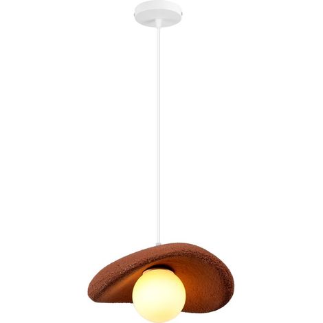 20CM Suspension Lustre Moderne Lustre Personnalisé Créatif D'Intérieur Plafonnier Rétro E27 Orange Pour Chambre Cuisine (1/5)