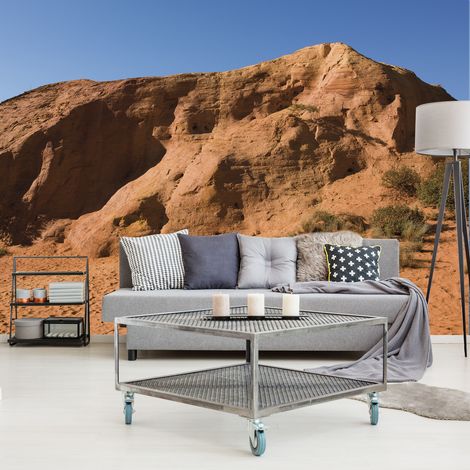 Papier peint XXL Intissé, Désert rouge Namibie & Ciel bleu azur, 270 cm X 250 cm, Décor de rêve. (1/3)