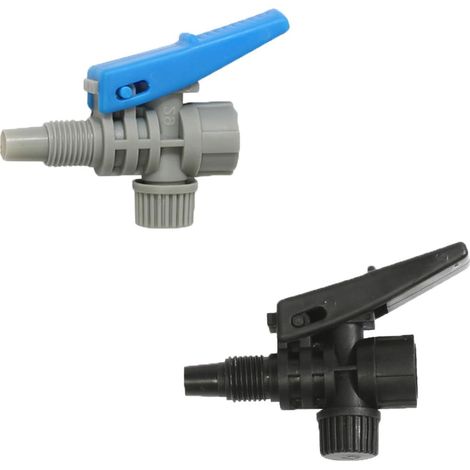 Lot de 2 poignées pulvérisateur à gâchette pour tuyau d'arrosage jardin, contrôleur, interrupteur dos, pulvérisateurs, accessoires jardinage en plein air, nettoyage (gris-bleu + noir) Gris-bleu Noir - (1/5)