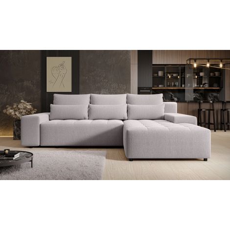 AX LIVING Ecksofa mit Schlaffunktion Alvorada 280 cm beige