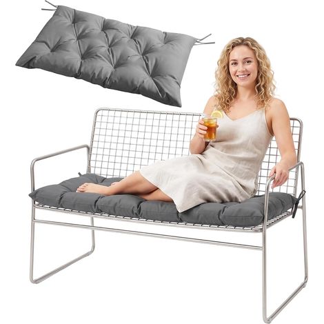 Bench Cushion Indoor Outdoor Patio Swing Seat Cushion,Garden Bench Cushions Pad 120x50x10cm,Dark grey (1/5)