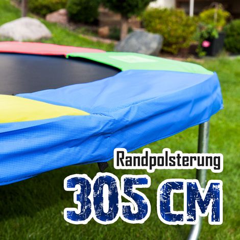 305cm Randpolsterung Gepolsterte Federabdeckung Rahmenpolsterung für 305cm Trampoline 26cm Stärke 18mm in Bunt