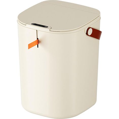 Poubelle 20L, Poubelle de Salle de Bain, Poubelle à Induction Automatique sans de 20 L Poubelle à capteur avec poignée pour Cuisine, Salle de Bain, Salon et Bureau (Crème) (1/5)