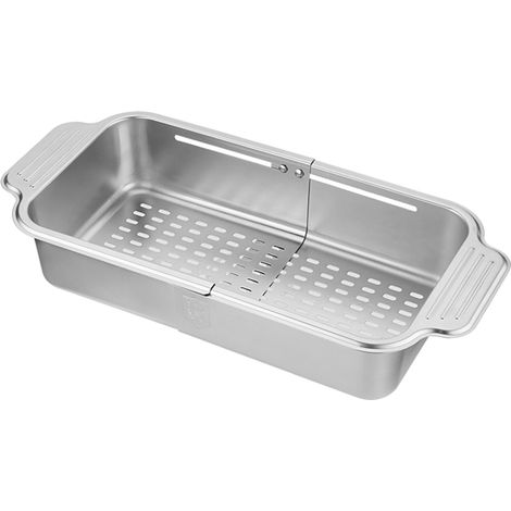 Panier télescopique pour évier, égouttoir extensible en acier inoxydable, organisateur d'évier pour ranger et sécher les accessoires d'évier