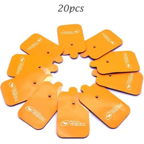 Patchs d'électrodes auto-adhésifs en gel pour massage par électrodes numériques, acupuncture, TENS, pour la relaxation musculaire (EMS) 05872-AquaForge