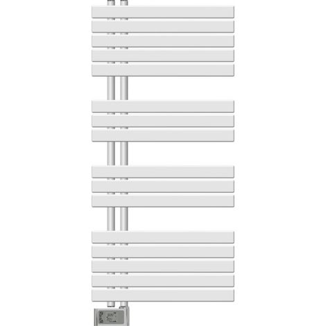 [JAMAIS UTILISE] Sèche-Serviettes Électrique 500W ALTERNA Concerto Asymétrique L550XH1176 mm Blanc - 4476353 (1/4)