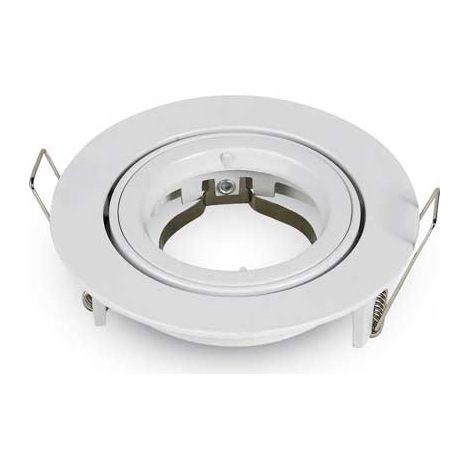 V-TAC VT-775 Portafaretto led incasso rotondo orientabile TWIST TO OPEN bianco per lampade GU10-GU5.3 - SKU 3645