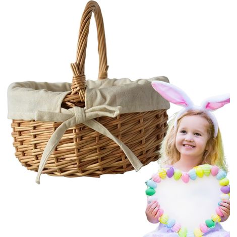 Panier tressé en osier - de rangement tissé à la main , poubelle légère style jonc mer rotin naturel