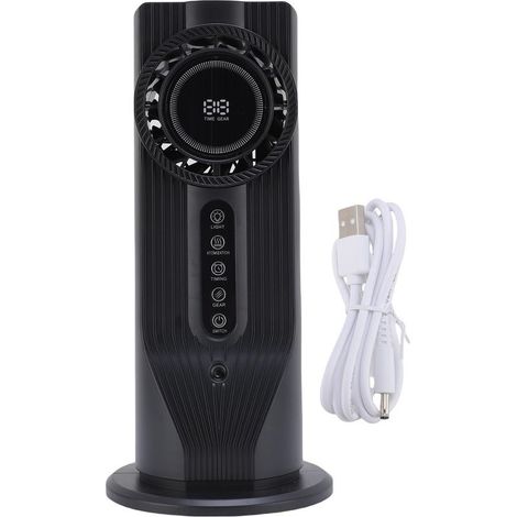 Refroidisseur d'air humidificateur 100 L 6 vitesses alimenté par USB ventilateur de bureau climatiseur portable avec fonction minuterie 6 heures (1/5)