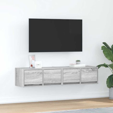 TV-Schränke 2 Stk. Grau Sonoma 60x31x25,5 cm Holzwerkstoff (1/5)