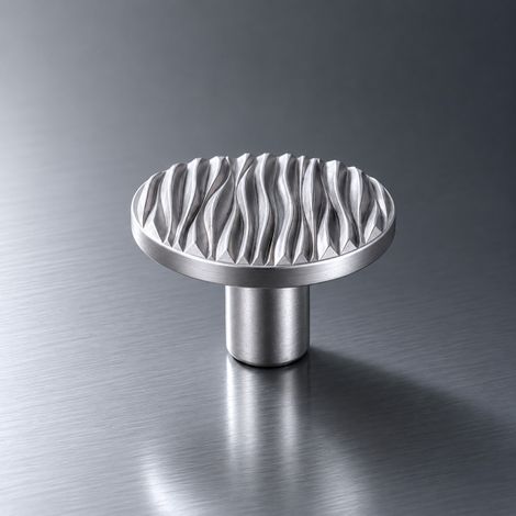 Ouvre&Déco - Bouton de meuble rond VINTAGE en aluminium chromé mat – 45 mm – Style vintage