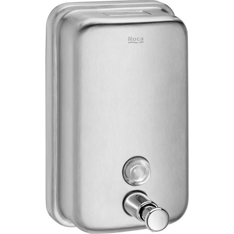PUBLIC - Distributeur de savon liquide ROCA avec bouton poussoir Capacité : 800 ml. - Finition : satinée (1/2)
