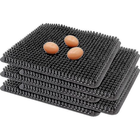 Lot de 5 tapis de poulailler (noir, 35 x 29,5 cm), doublures lavables pour nid de poule, protection des œufs de volaille, literie et poulailler, facile à nettoyer (1/4)