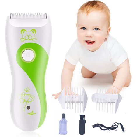 Tondeuse à cheveux pour bébé, tondeuse silencieuse pour enfants, 2 sabots de guidage