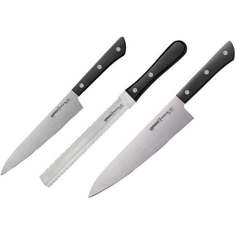 Samura Harakiri - 3er-Set Küchenmesser SHR-0230B - AUS 8 - 58 HRC
