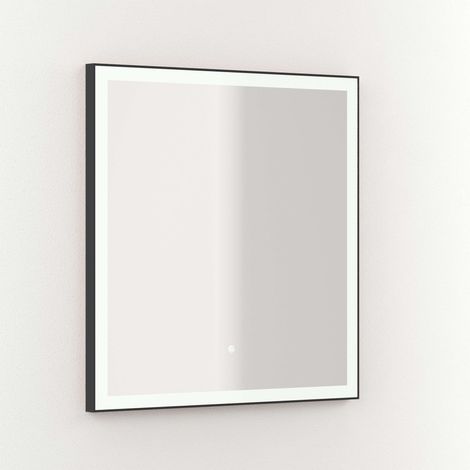 Espejo Nova Plus 80X80 Negro Mate (1/2)