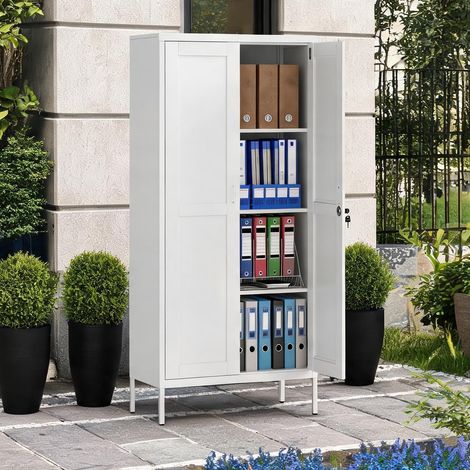 Meuble de rangement de bureau bianco en acciaio 80 x 40 x 175 cm (1/5)