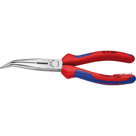 Pince demi-ronde avec tranchant/œillet de fixation/gaines bi-matière 200mm pol.geb. 2K Knipex (1/5)