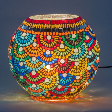 Lampe en cristal multicolore, idéale pour une décoration moderne et des environnements élégants, parfaite pour les salons et les chambres (1/2)