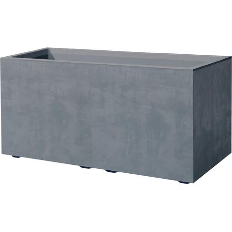 Deroma Pflanzkasten Millennium 79 x 39 x 39 cm, Aschgrau Blumenkasten