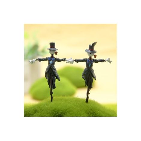 Lot de 10 figurines d épouvantail mobile – Miniature décorative pour jardin – Accessoire paysager (1/5)