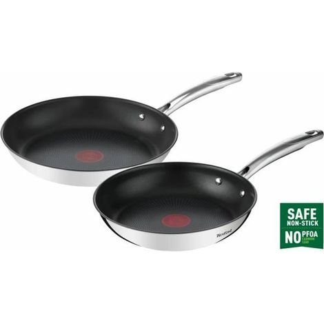 Tefal G732S255 Set di padelle in acciaio inox 24 e 28 cm (1/5)