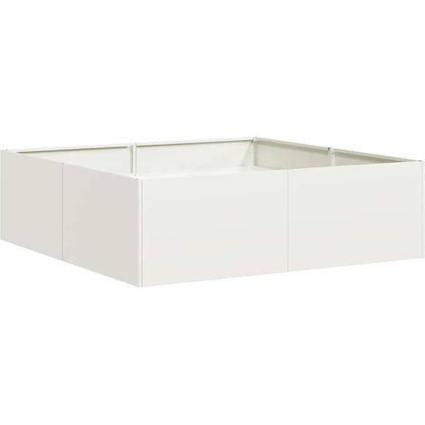 Maison Exclusive - Fioriera Bianca 100x100x30 cm in Acciaio